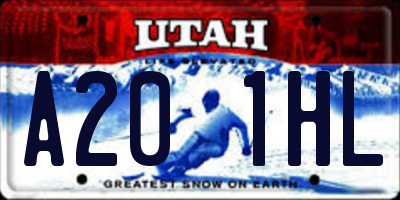 UT license plate A201HL