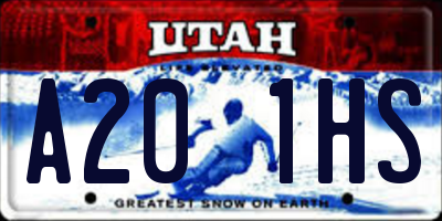 UT license plate A201HS