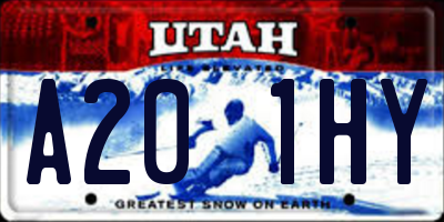 UT license plate A201HY