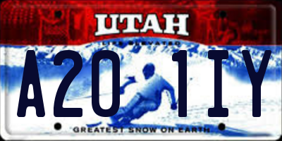 UT license plate A201IY