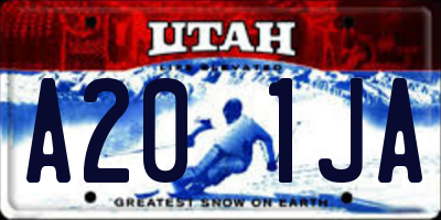 UT license plate A201JA