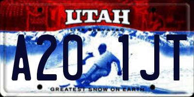 UT license plate A201JT