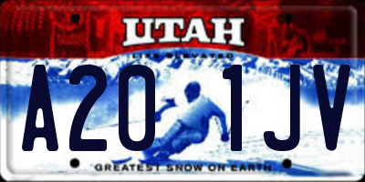 UT license plate A201JV