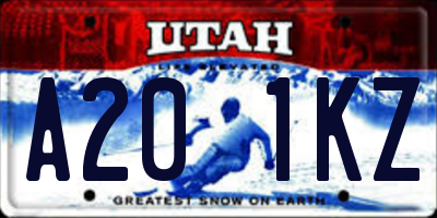 UT license plate A201KZ