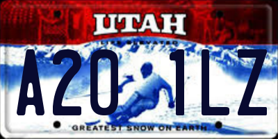 UT license plate A201LZ