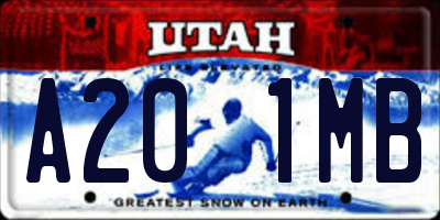 UT license plate A201MB