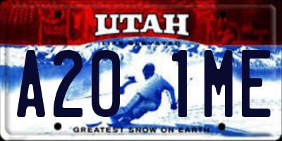 UT license plate A201ME