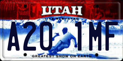 UT license plate A201MF