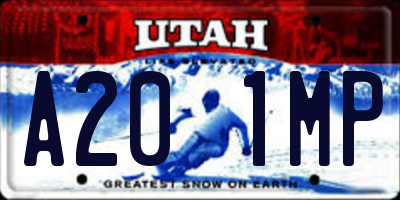 UT license plate A201MP