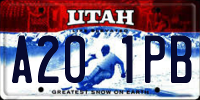 UT license plate A201PB