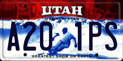 UT license plate A201PS