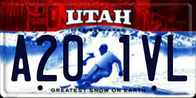 UT license plate A201VL