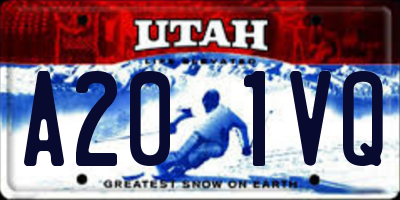 UT license plate A201VQ