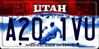 UT license plate A201VU