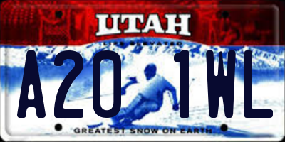 UT license plate A201WL