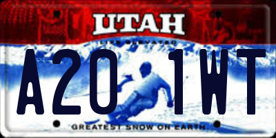 UT license plate A201WT