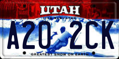 UT license plate A202CK