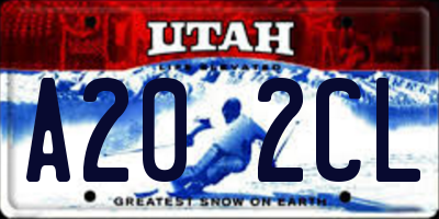 UT license plate A202CL