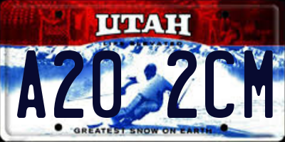 UT license plate A202CM