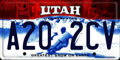 UT license plate A202CV