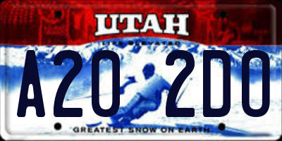 UT license plate A202DO