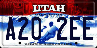 UT license plate A202EE