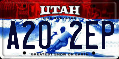UT license plate A202EP