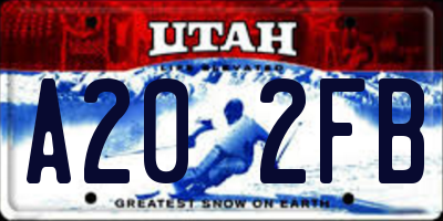 UT license plate A202FB