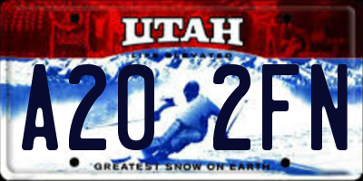 UT license plate A202FN