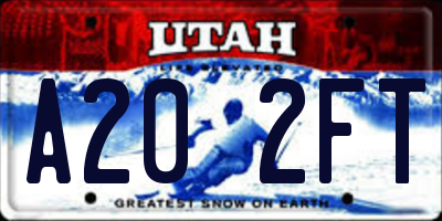 UT license plate A202FT