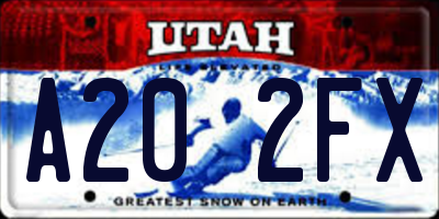 UT license plate A202FX
