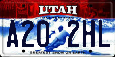 UT license plate A202HL