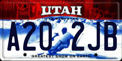 UT license plate A202JB