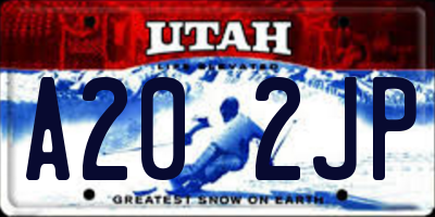 UT license plate A202JP