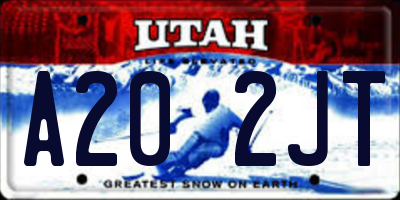 UT license plate A202JT