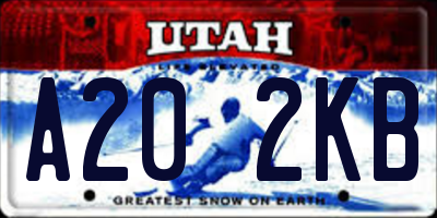 UT license plate A202KB