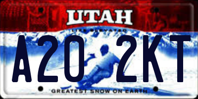 UT license plate A202KT