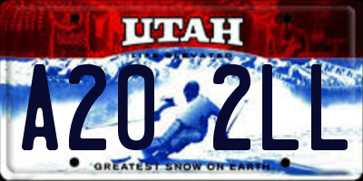 UT license plate A202LL