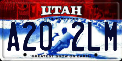 UT license plate A202LM