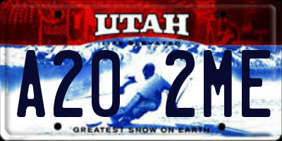 UT license plate A202ME