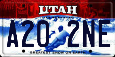 UT license plate A202NE