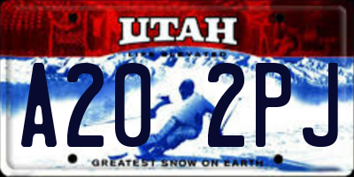 UT license plate A202PJ