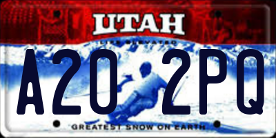 UT license plate A202PQ
