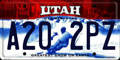 UT license plate A202PZ