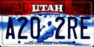 UT license plate A202RE