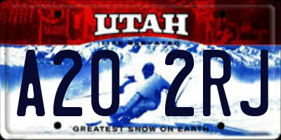UT license plate A202RJ