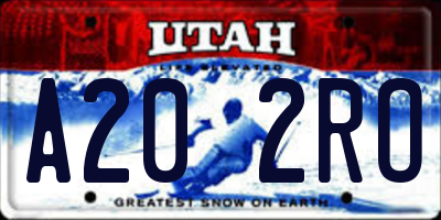 UT license plate A202RO