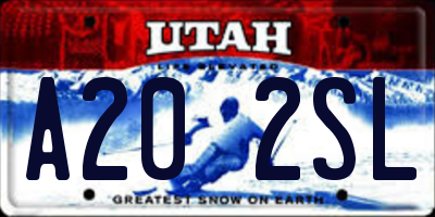 UT license plate A202SL