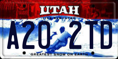 UT license plate A202TD