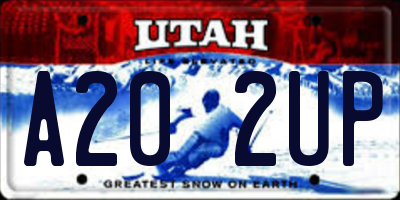 UT license plate A202UP